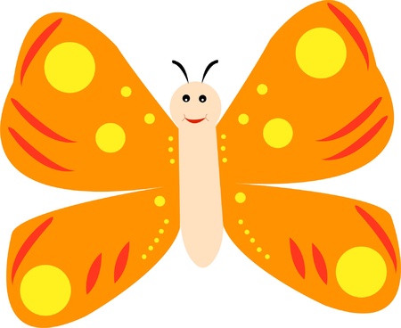 happy butterfly のイラスト素材