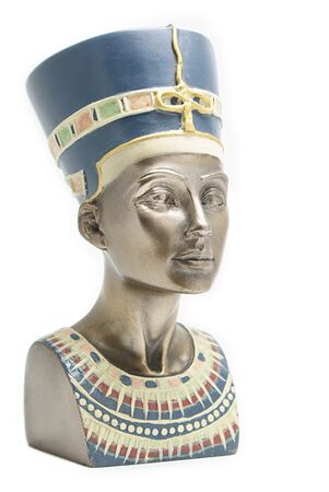 Modern touristic souvenir, copy of Queen Nefertitis headの写真素材