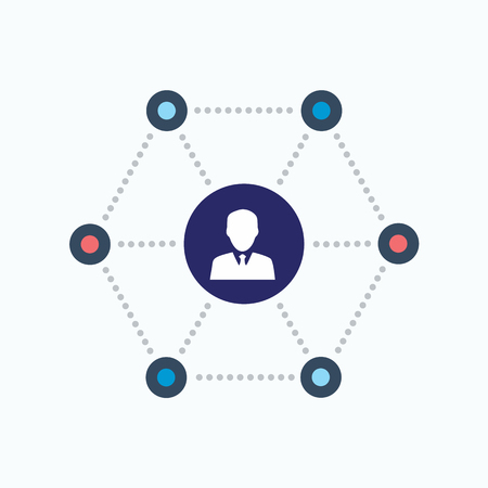 Business steps, business circle infographic on flat designのイラスト素材