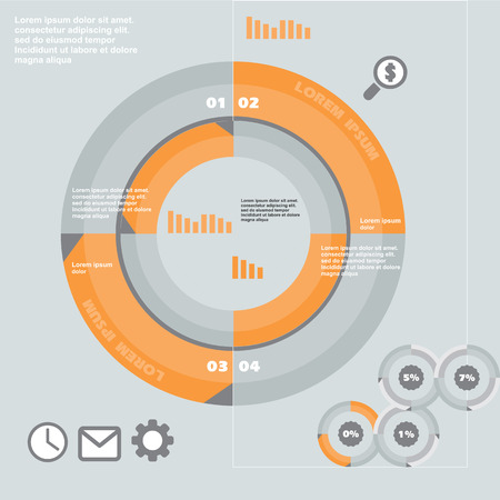 percent, economics, green, pot, red, business, configuration, concept, sign, yellow, vector, evaluation, presentation, circle, orange, finance, dollar, element, brochures, label, modern, illustration, pie, chart, web, design, currency, growth, tape, optioのイラスト素材
