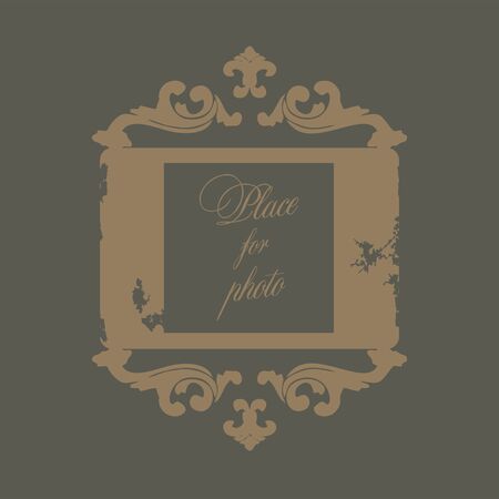 Vector, retro, photo frame, vintage, flat designのイラスト素材