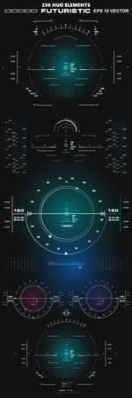 Futuristic virtual graphic touch user interface, targetのイラスト素材
