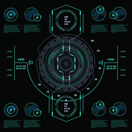 Futuristic virtual graphic touch user interface, targetのイラスト素材