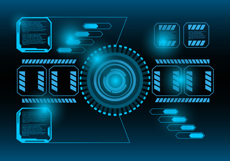 Futuristic virtual graphic touch user interface, targetのイラスト素材