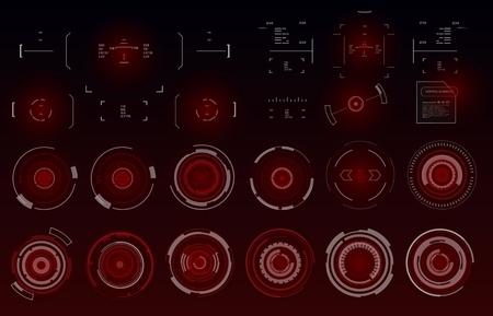 Futuristic virtual graphic touch user interface, targetのイラスト素材