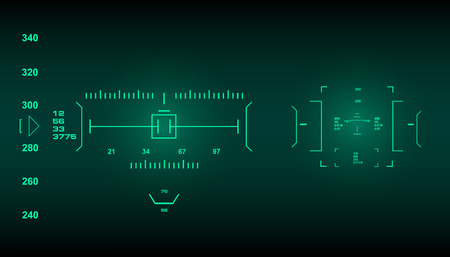 Futuristic virtual graphic touch user interface, HUDのイラスト素材