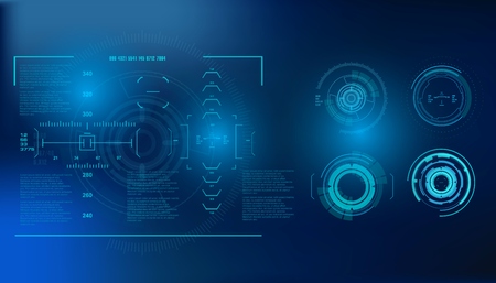 Futuristic virtual graphic touch user interface, HUDのイラスト素材