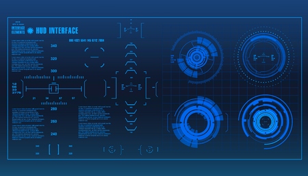Futuristic virtual graphic touch user interface, HUDのイラスト素材