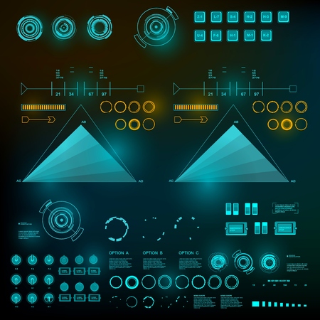 Futuristic virtual graphic touch user interface.のイラスト素材