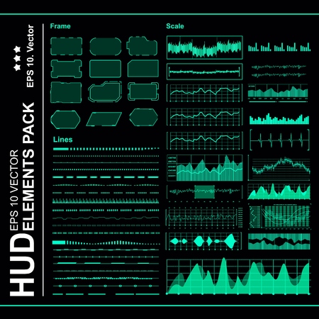 Futuristic virtual graphic touch user interface, targetのイラスト素材