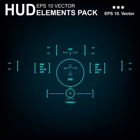 Futuristic virtual graphic touch user interface, HUDのイラスト素材