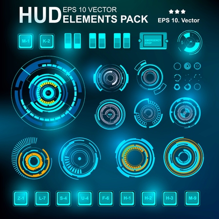 Futuristic virtual graphic touch user interface.のイラスト素材
