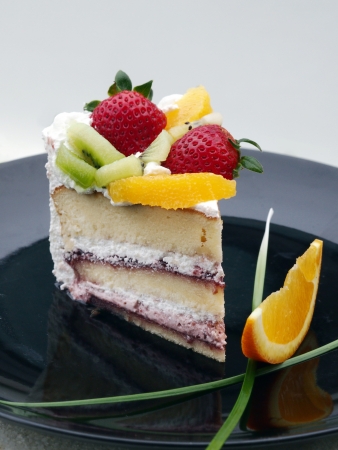 Fruity soft cakeの写真素材