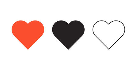 Heart and happy flat vector illustration.のイラスト素材