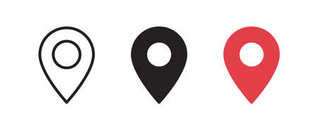 Location and navigation flat vector illustration.