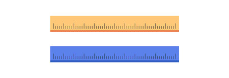 Ruler and simple design equipment flat vector illustration.のイラスト素材