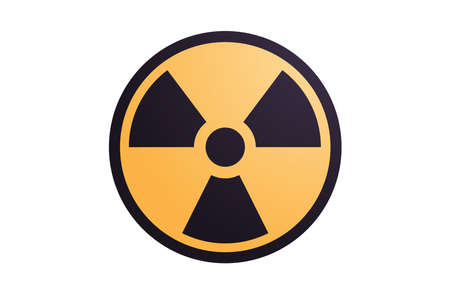 Radioactive and danger flat vector illustration.