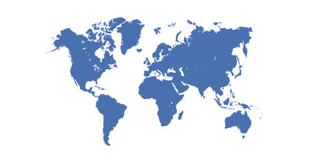 Planet earth and world map flat vector illustration.のイラスト素材