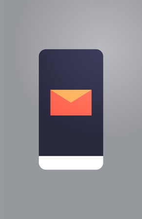 Mail and smartphone flat illustration.の写真素材