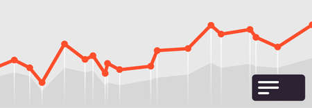 Analyzing chart and graph data analysis planning company strategy flat illustration.のイラスト素材