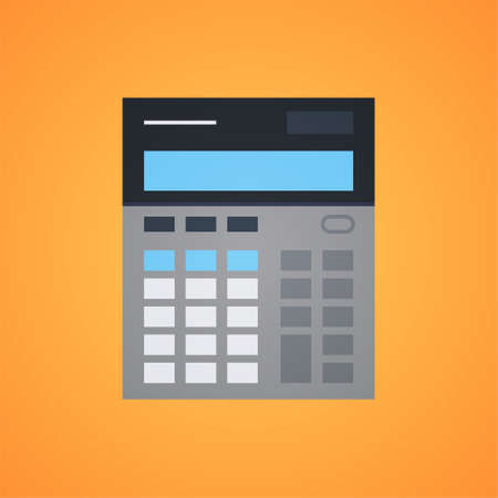 Calculator and financial analysis flat vector illustration.のイラスト素材