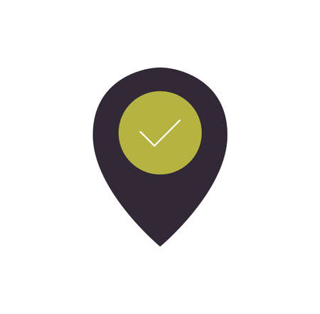 Simple approve related icon and accepted elements infographic tick flat vector illustration.のイラスト素材