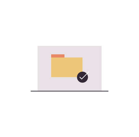Simple approve related icon and accepted elements infographic tick flat vector illustration.のイラスト素材