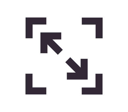 Scaling symbol and sizing arrow icon simple outline linear vector.のイラスト素材
