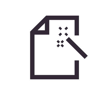 Document symbol and paper icon simple outline linear vector.のイラスト素材