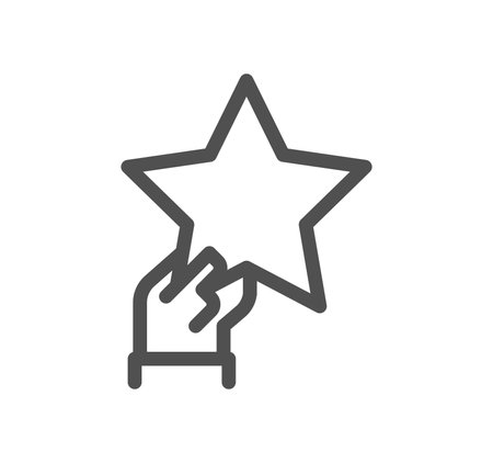 Star icon outline and linear vector.のイラスト素材