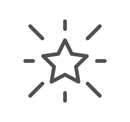 Star icon outline and linear vector.のイラスト素材