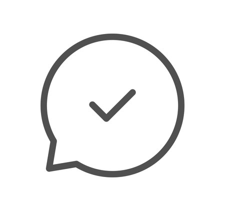 Confirm icon outline and linear vector.のイラスト素材
