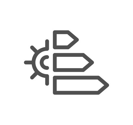 Energy saving icon outline and linear vector.のイラスト素材