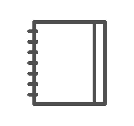 Book and learning icon outline and linear vector.のイラスト素材