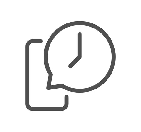 Timer and clock icon outline and linear symbol.のイラスト素材