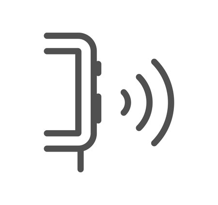Smart watch and technology icon outline and linear vector.のイラスト素材