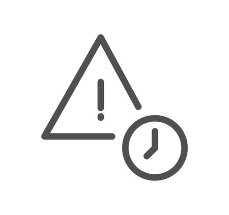 Timer and clock icon outline and linear symbol.のイラスト素材