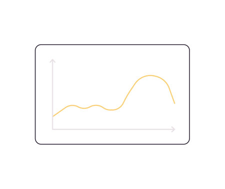 Business data analysis and effective management analyzing information, graphs flat vector illustration.のイラスト素材