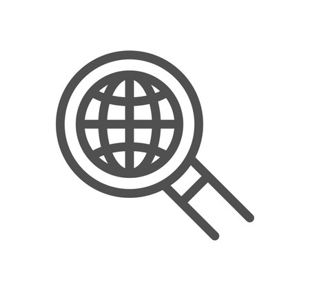 Globe related icon outline and linear vector.のイラスト素材