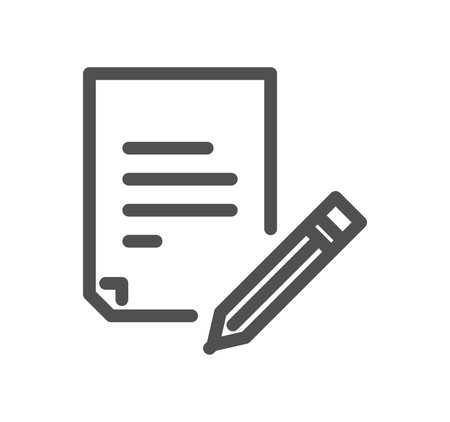 Documents related icon outline and linear vector.のイラスト素材