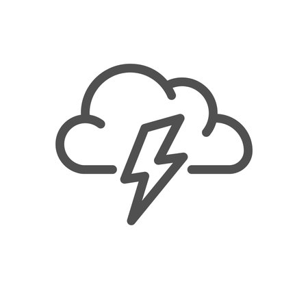 Weather related icon outline and linear vector.のイラスト素材