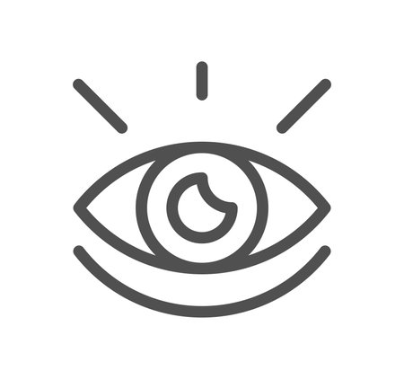 Eye related icon outline and linear vector.のイラスト素材
