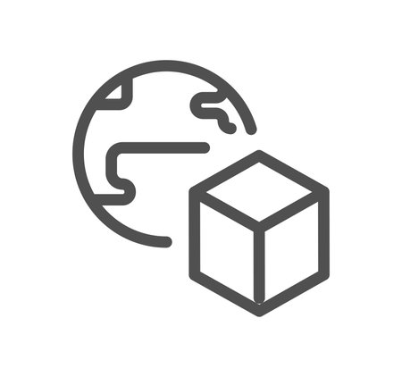 Abstract product related icon outline and linear vector.のイラスト素材