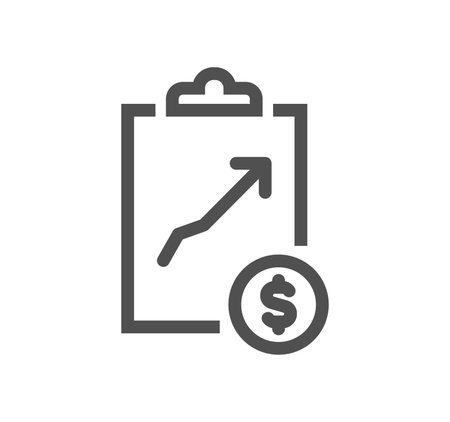 Clipboard related icon outline and linear vector.のイラスト素材