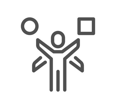 Efficiency and performance related icon outline and linear vector.のイラスト素材