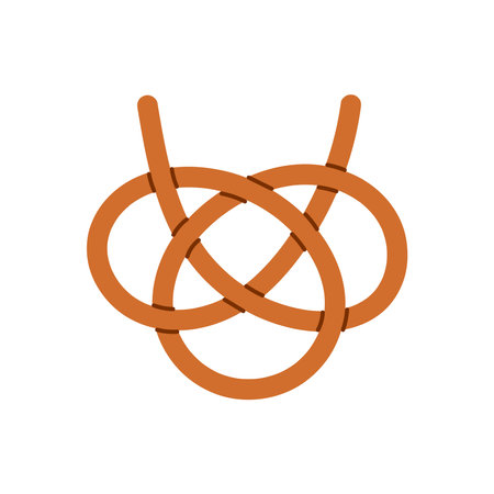 Japanese mizuhiki binding, intricate traditional ornament, ceremonial art, decoration, knotwork adornment, japan cord craft, ceremonial decorative cord, tied string with loop flatのイラスト素材