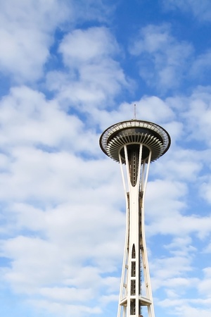 SEATTLE - FEB 7: The Seattle Space Needle on February 7, 2010 in Seattle, Washington, USA. The Space Needle was built in 1962 and is a symbol of that year World s Fair.のeditorial素材