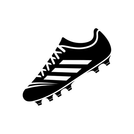 Minimalist Football Boot Silhouette Icon for Graphic Projectsのイラスト素材
