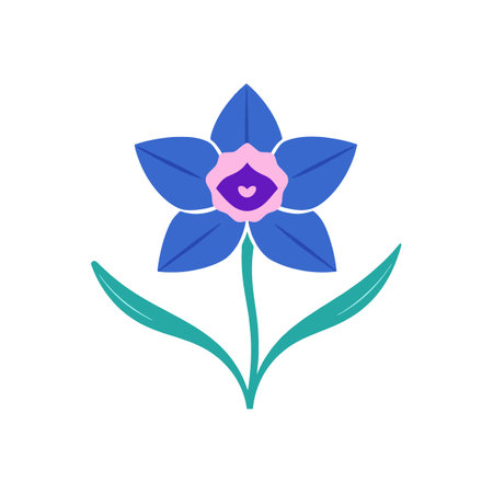 Elegant Daffodil Flower Artwork Ideal for St Davidâs Day-Themed Graphics and Designsのイラスト素材