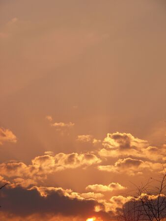Sunset. Clouds. の写真素材